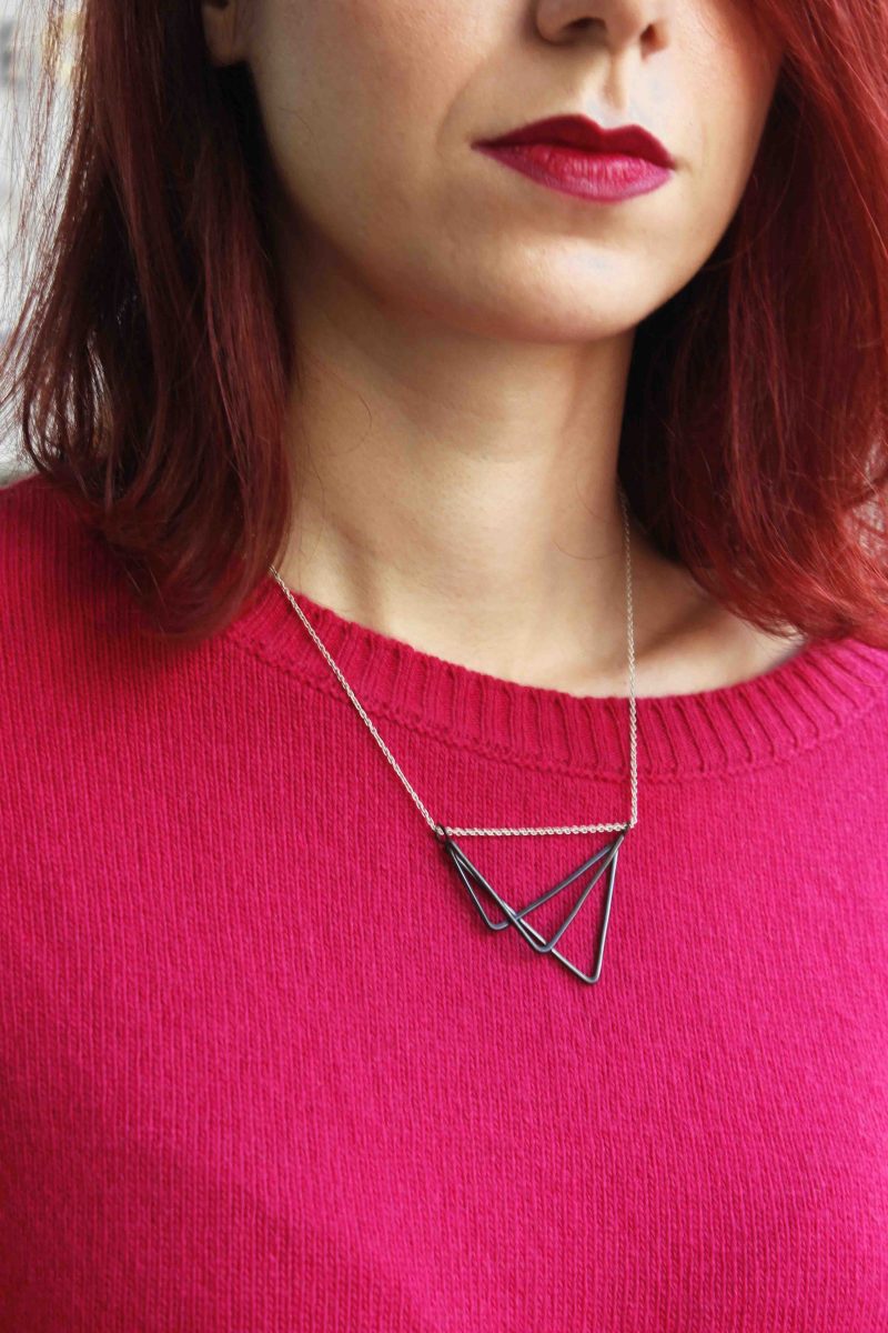 Urbs Necklace - Silver geometric necklace