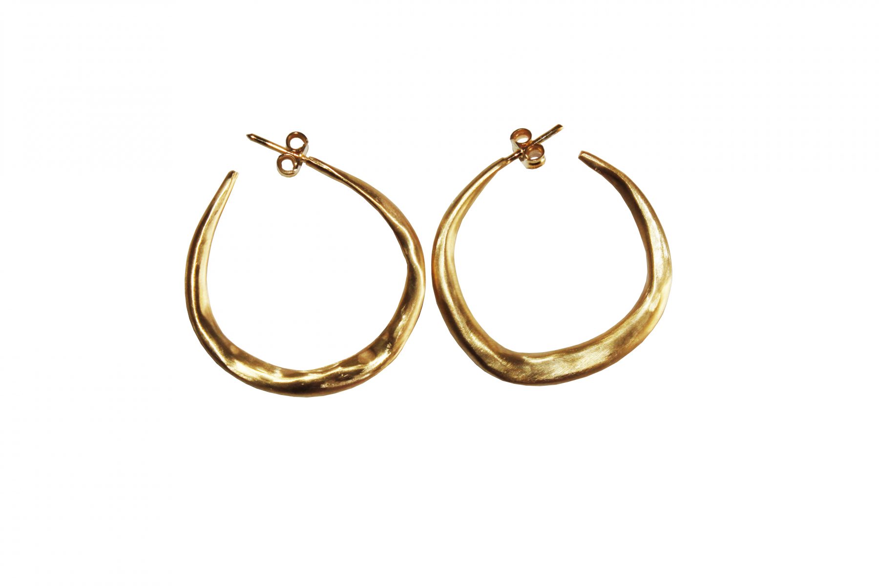Medium Silver Chenier Hoop Earrings