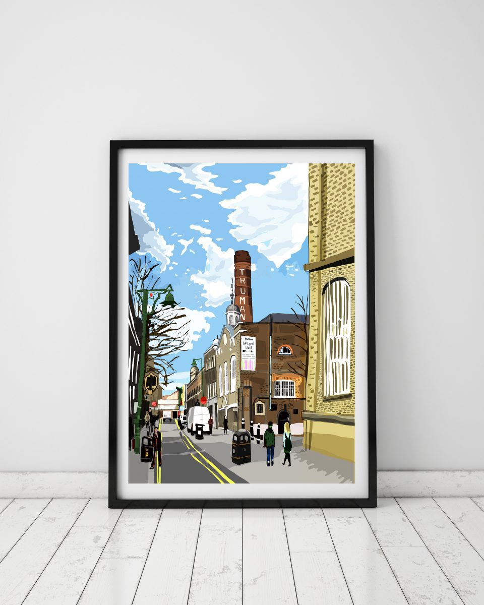 Truman Brewery, Brick Lane, East London Art Print