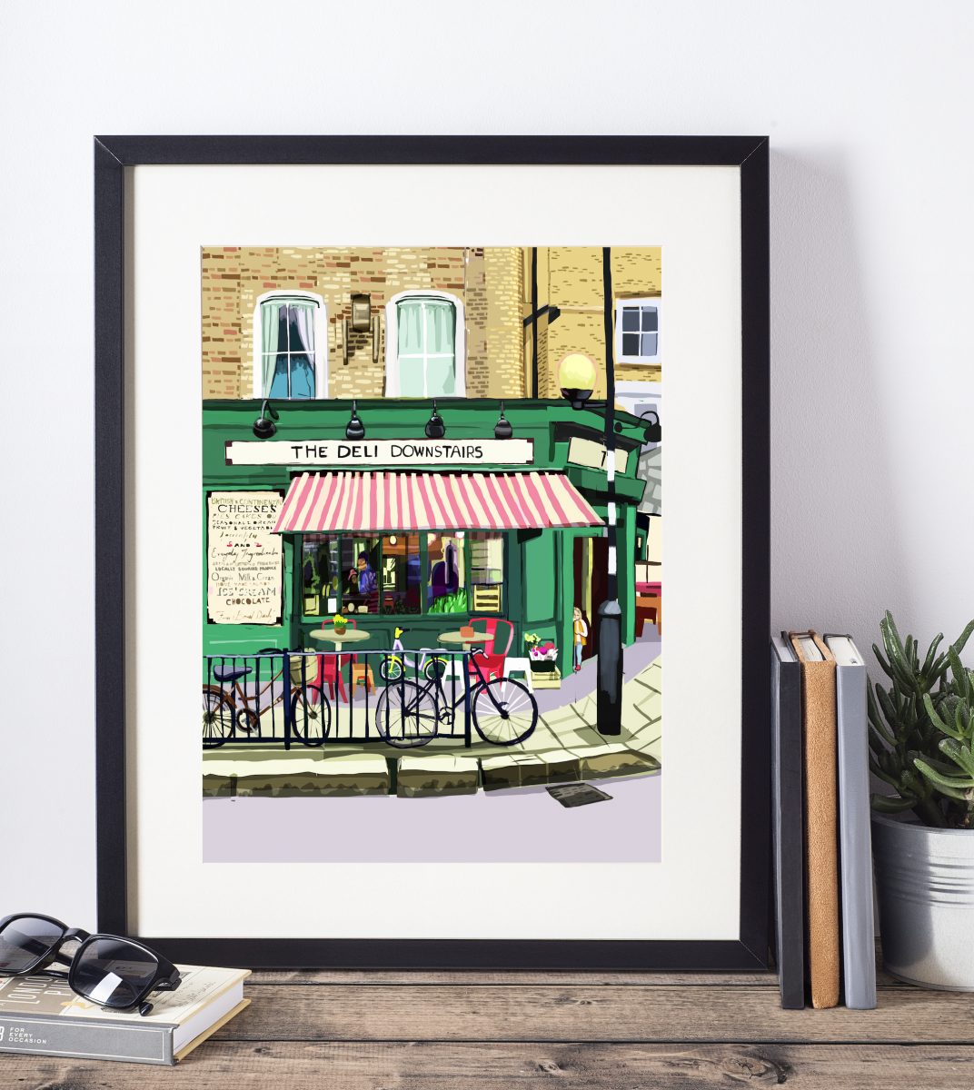 The Deli Downstairs, Victoria Park Village, East London Art Print