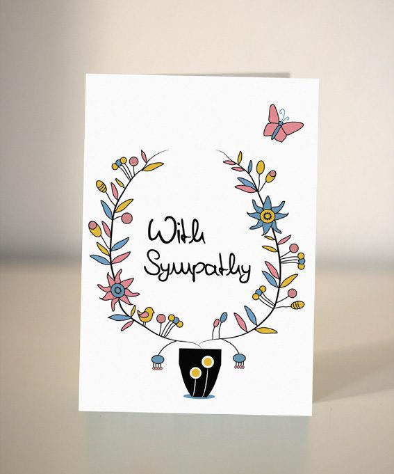 Sympathy Card - With sympathy - condolence card