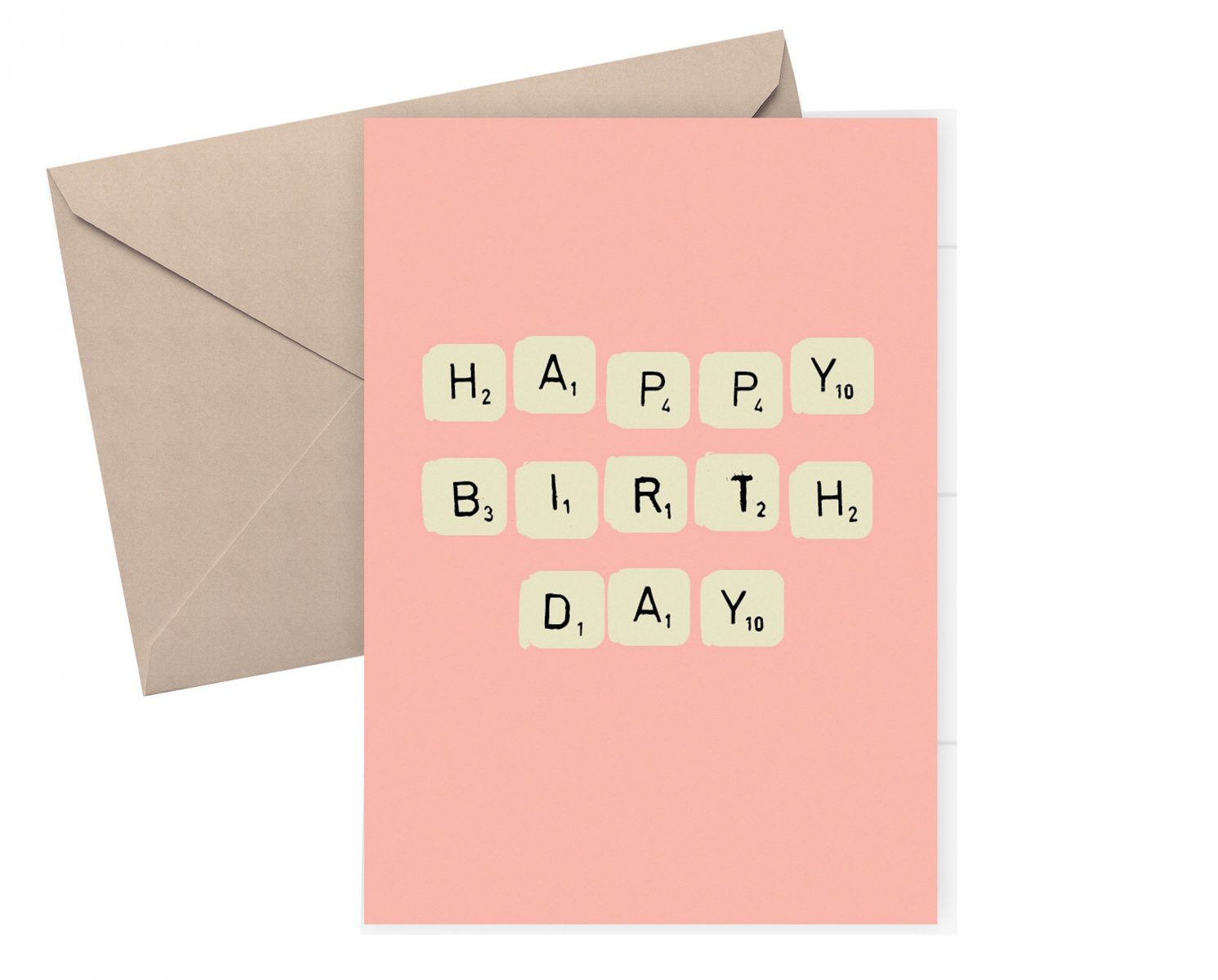 Happy Birthday Scrabble card - scrabble lover card