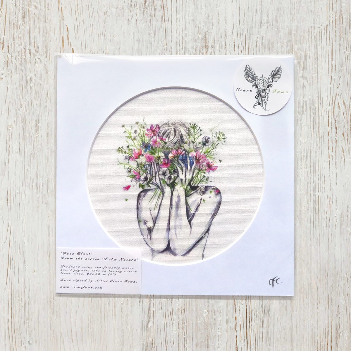 'Face Plant' Cotton Linen Print