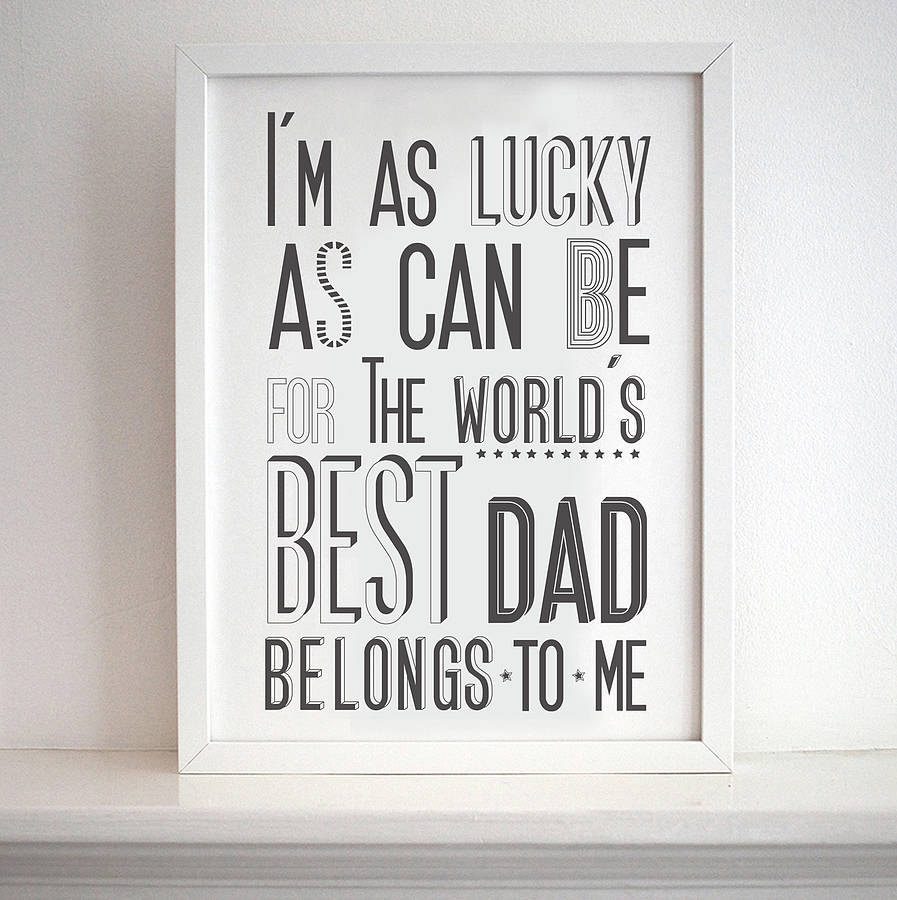 World's Best Dad Print - best dad gift - dad to be gift