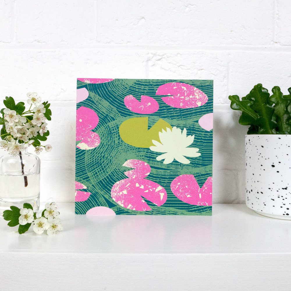 Greetings card - 'Lily leaf'