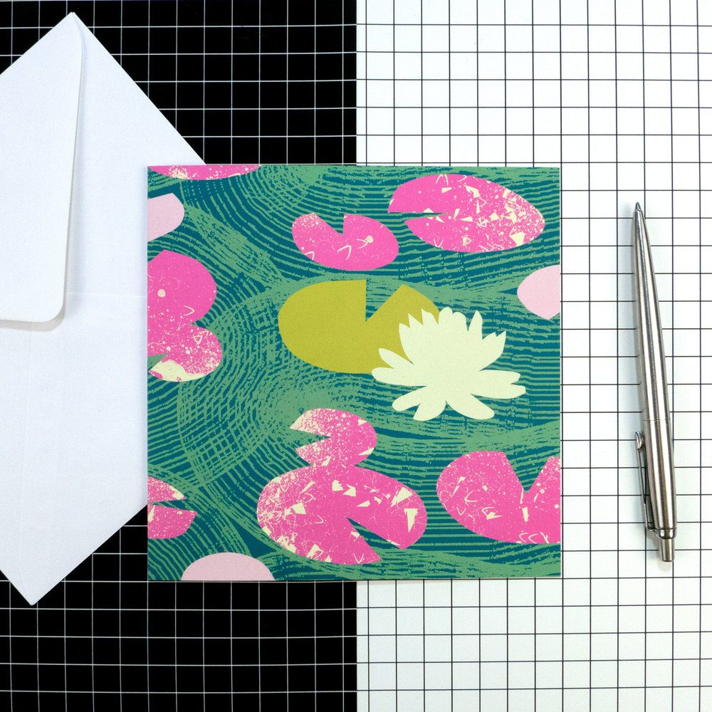 Greetings card - 'Lily leaf'