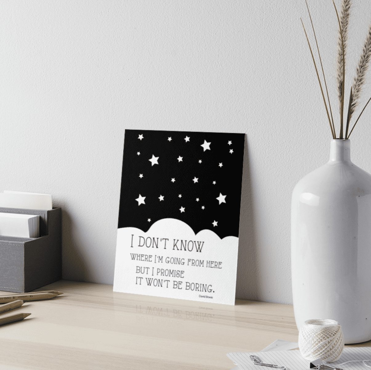 David Bowie print - I don't know where I'm going from here