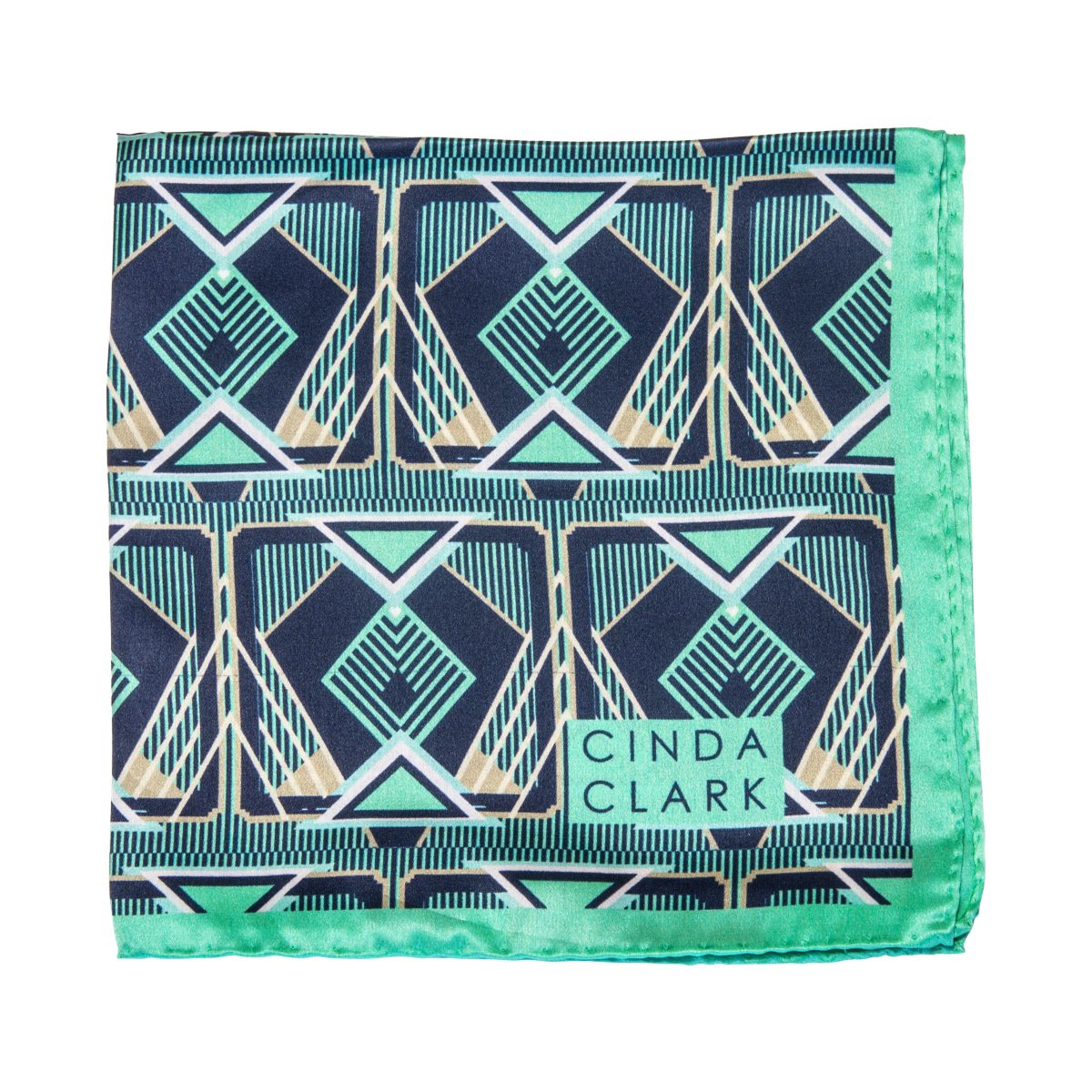 Silk Pocket Square - Francis Navy. Art Deco Gift Ideas