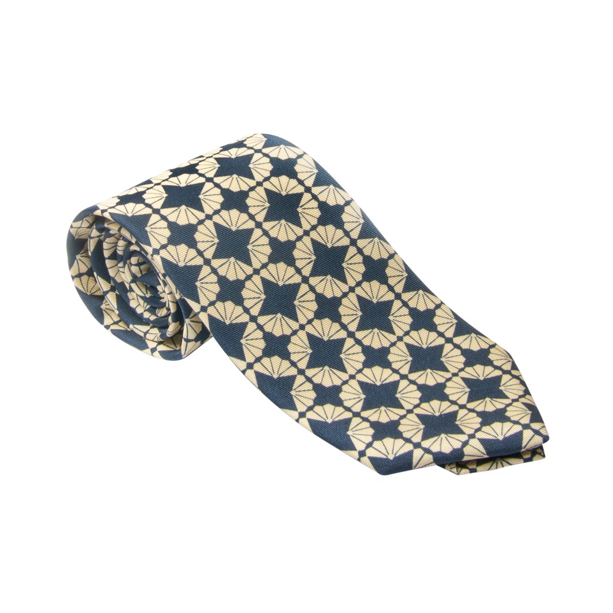 Art Deco Tie - Silk Tie - Fanfan Ivory