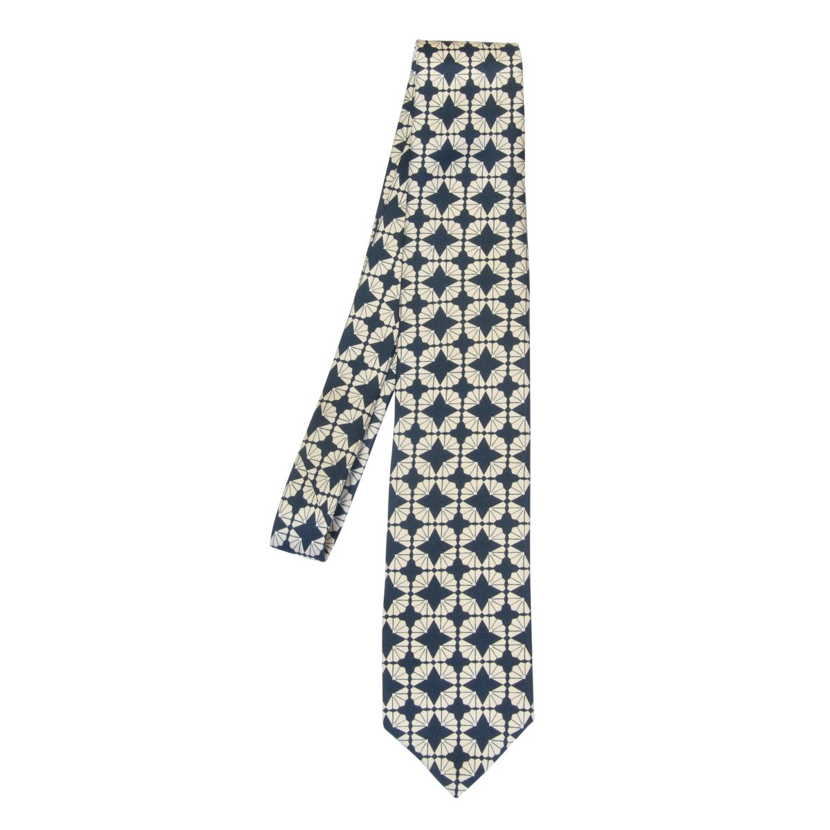 Art Deco Tie - Silk Tie - Fanfan Ivory