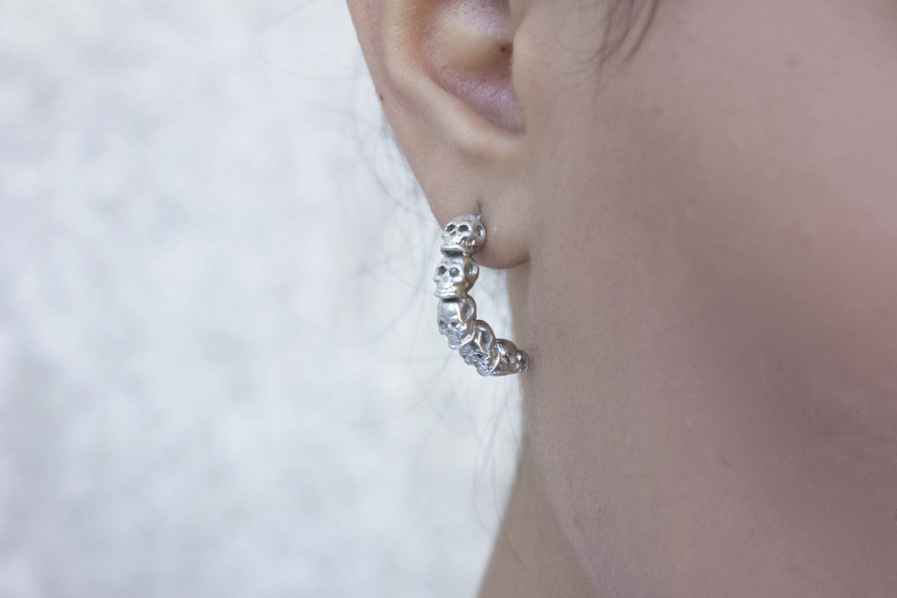 Skull Hoop Earrings