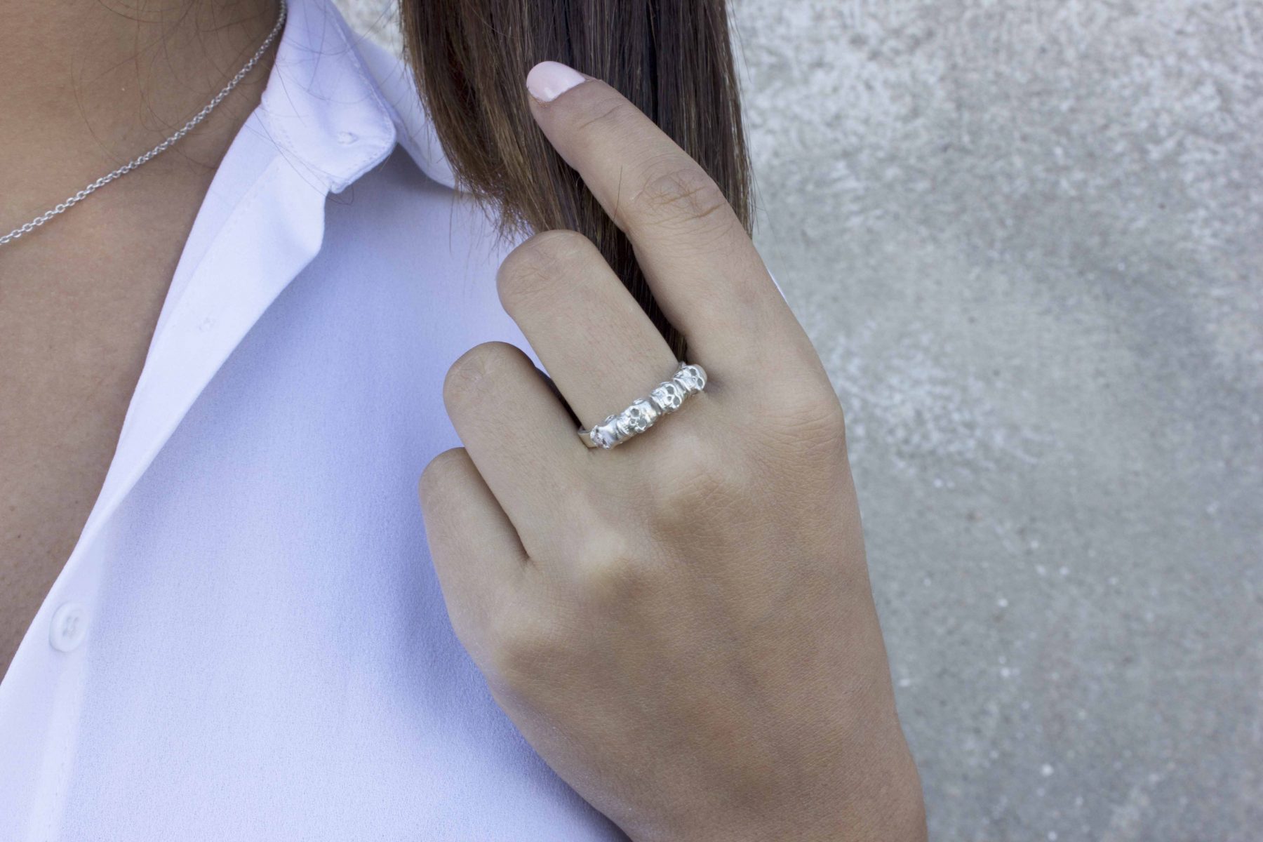 Silver Skull Ring