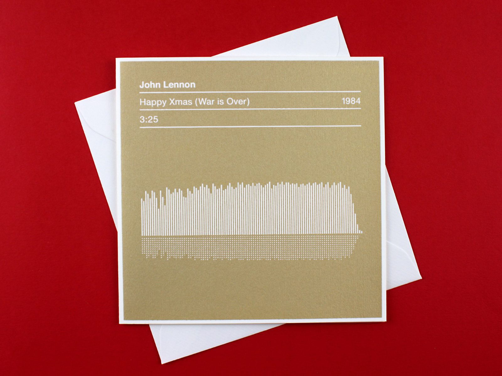 John Lennon Sound Wave Christmas Card