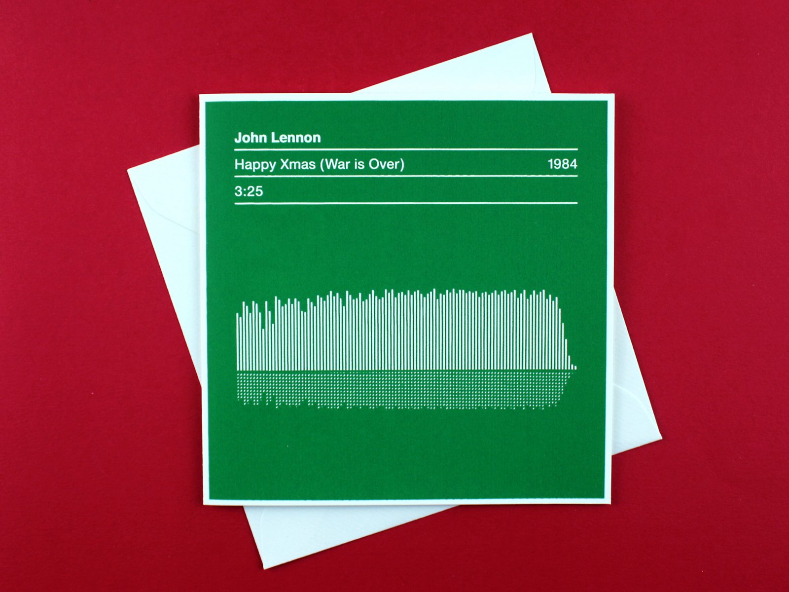 John Lennon Sound Wave Christmas Card