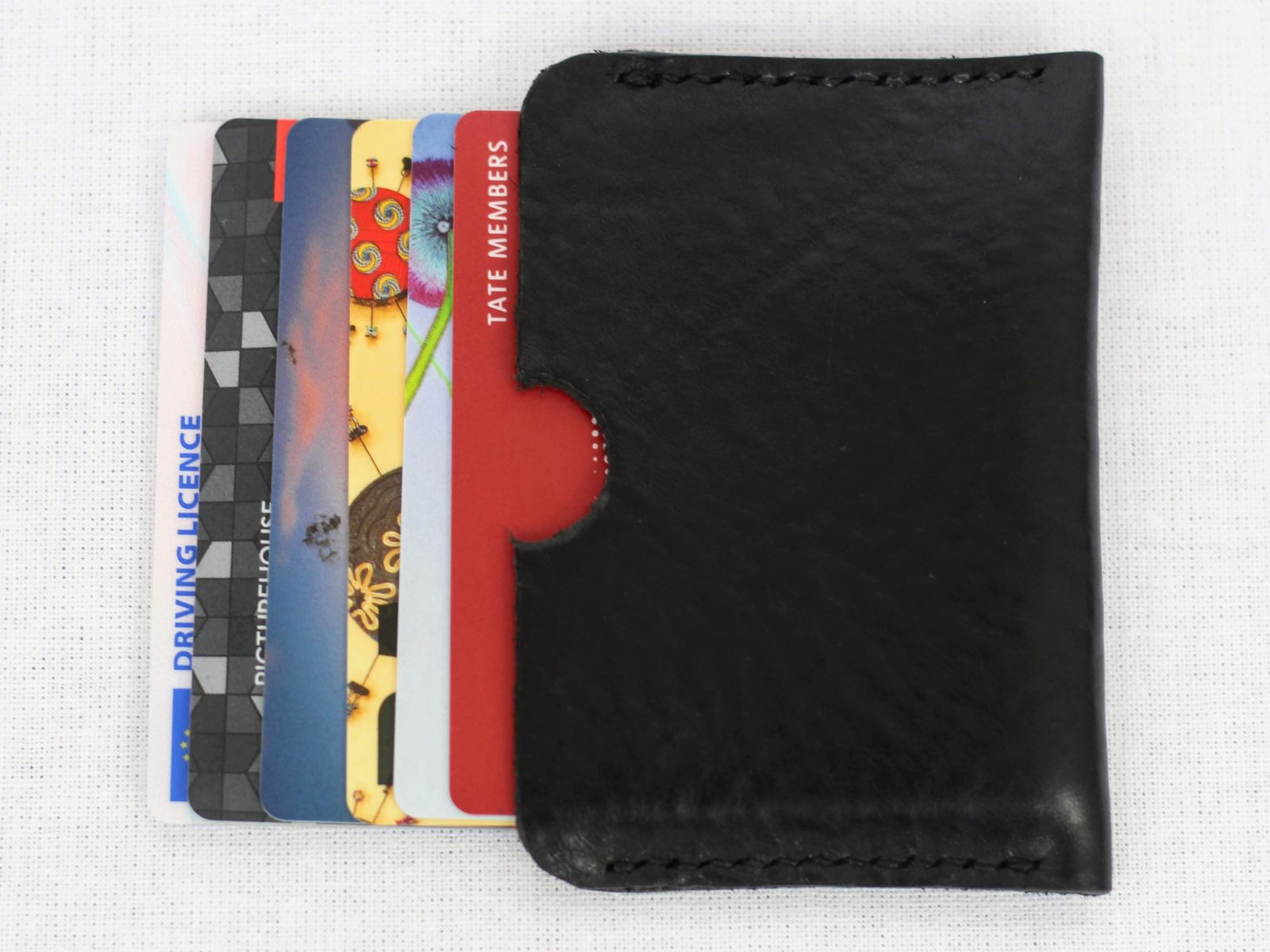 Card Wallet in Black Leather