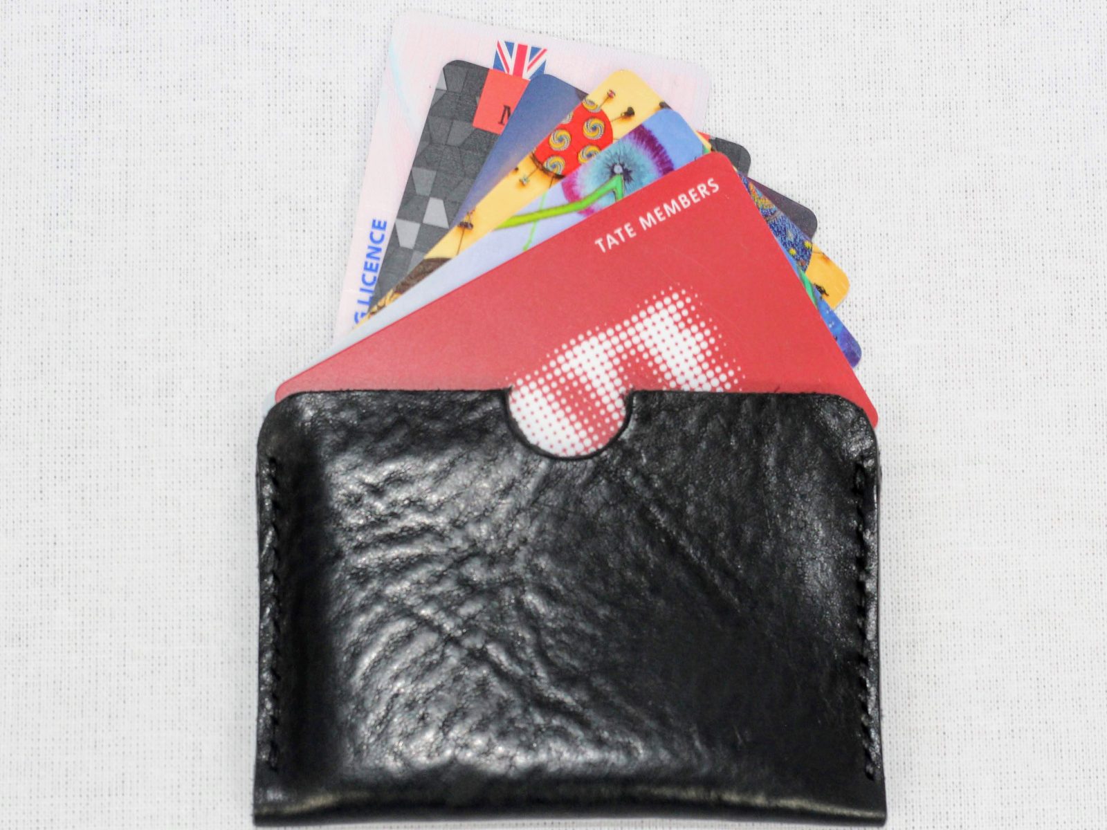 Card Wallet in Black Leather