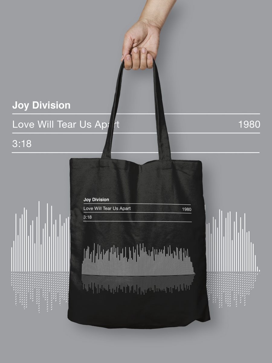 Joy Division Sound Wave Graphic Tote Bag