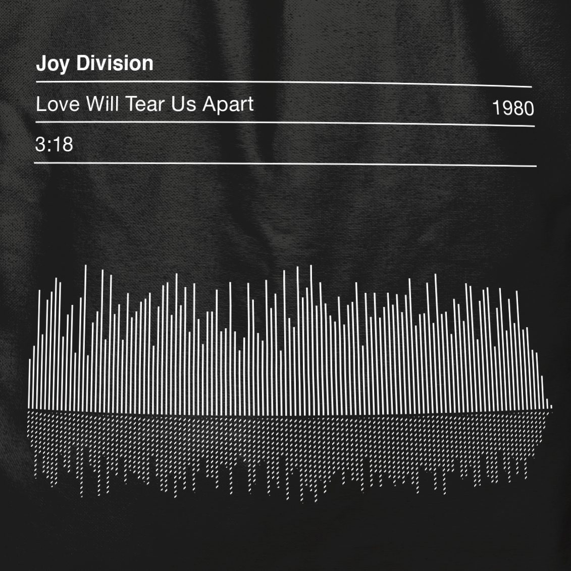 Joy Division Sound Wave Graphic Tote Bag