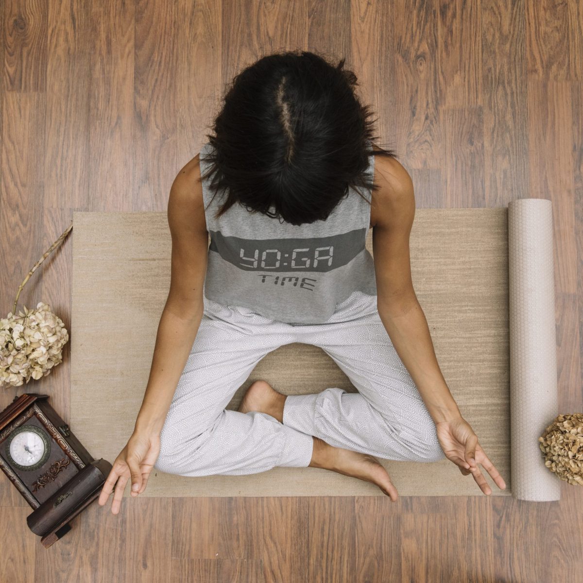Yoga Time Crop Grey