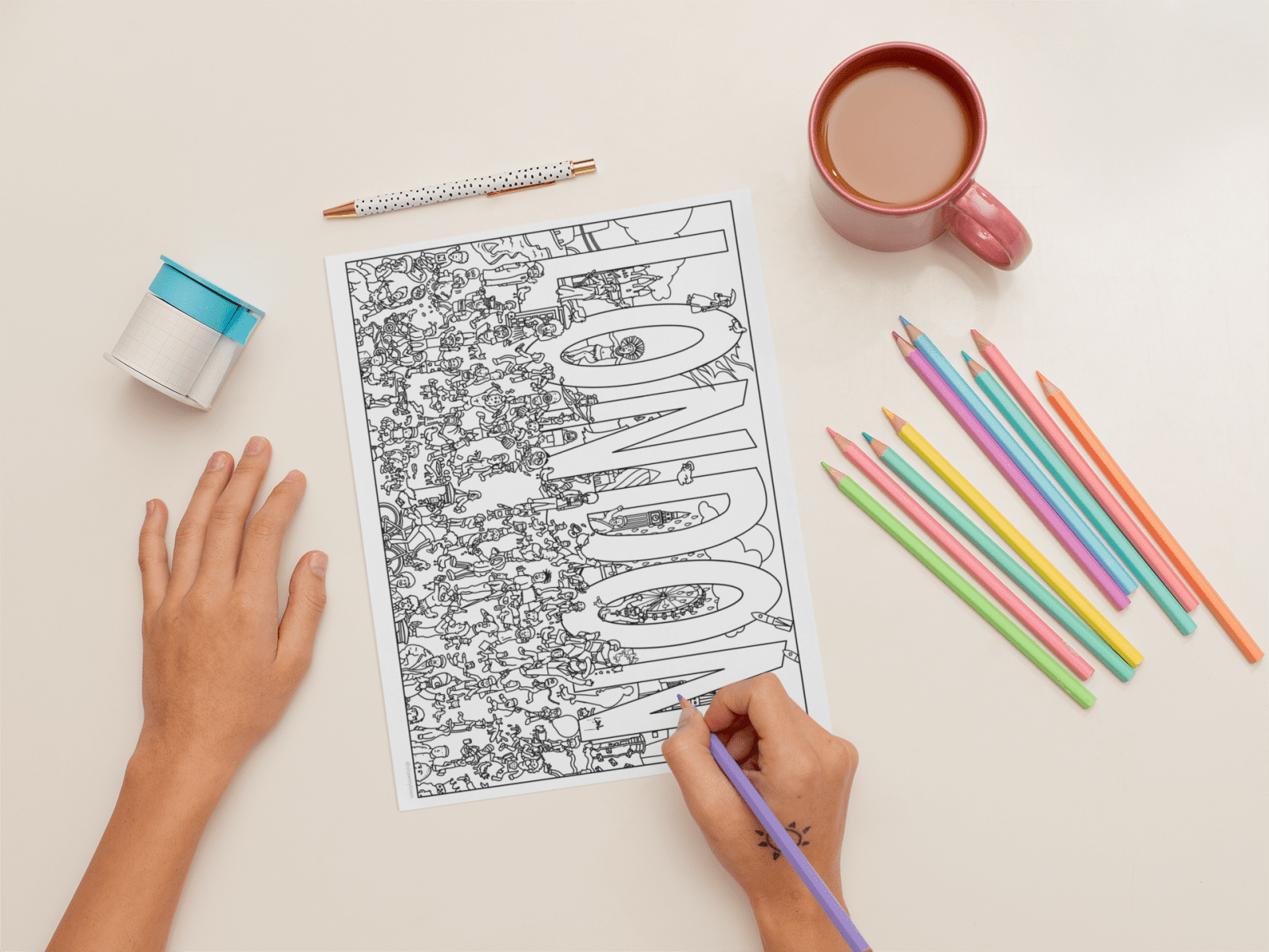 Colouring-In Print (London)