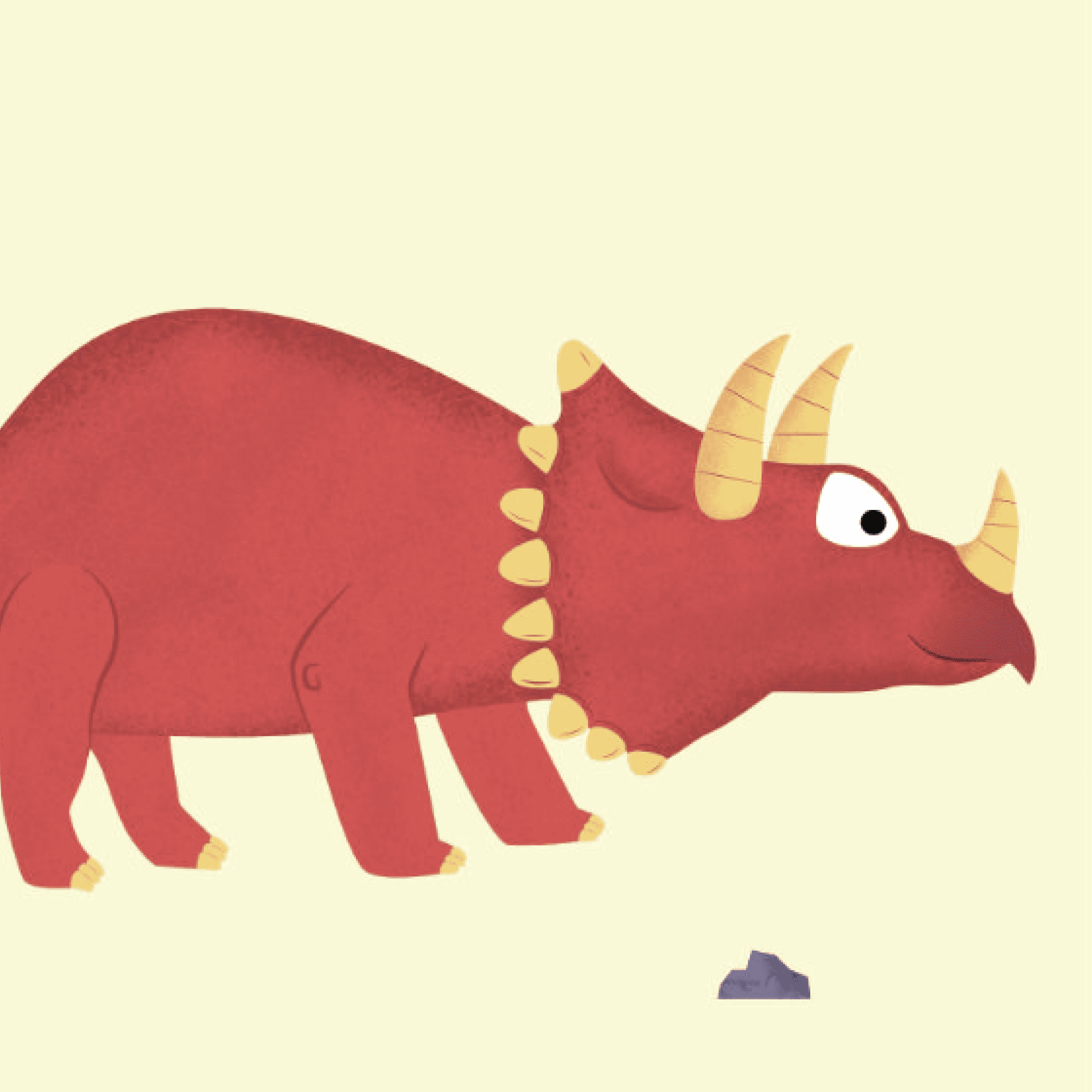 Triceratops Illustrated Dinosaur A6 Recycled Greetings card