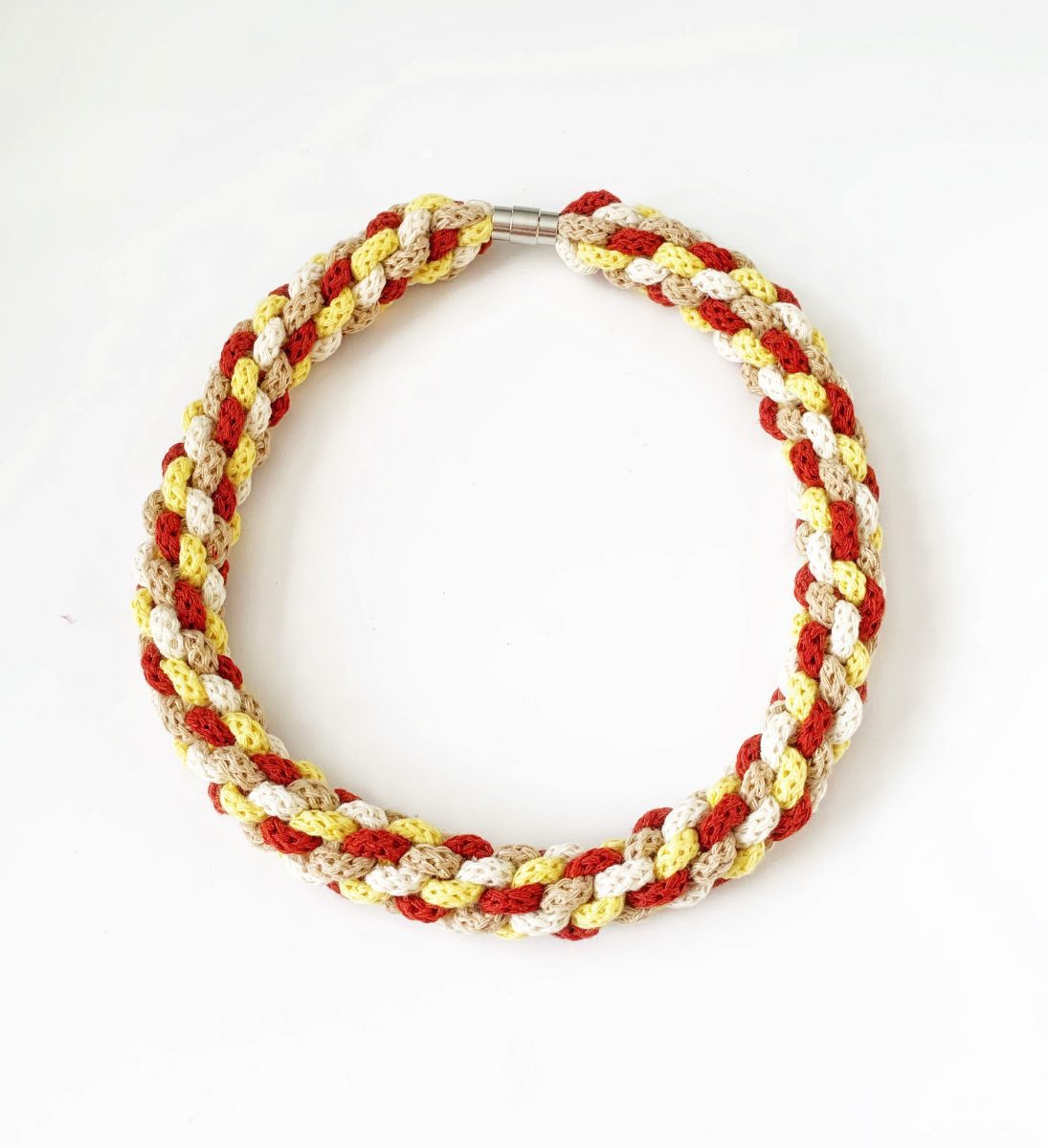 The Emilia Necklace - Purple and cream statement necklace