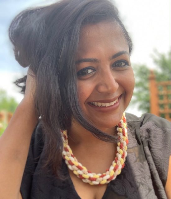The Emilia Necklace - Purple and cream statement necklace