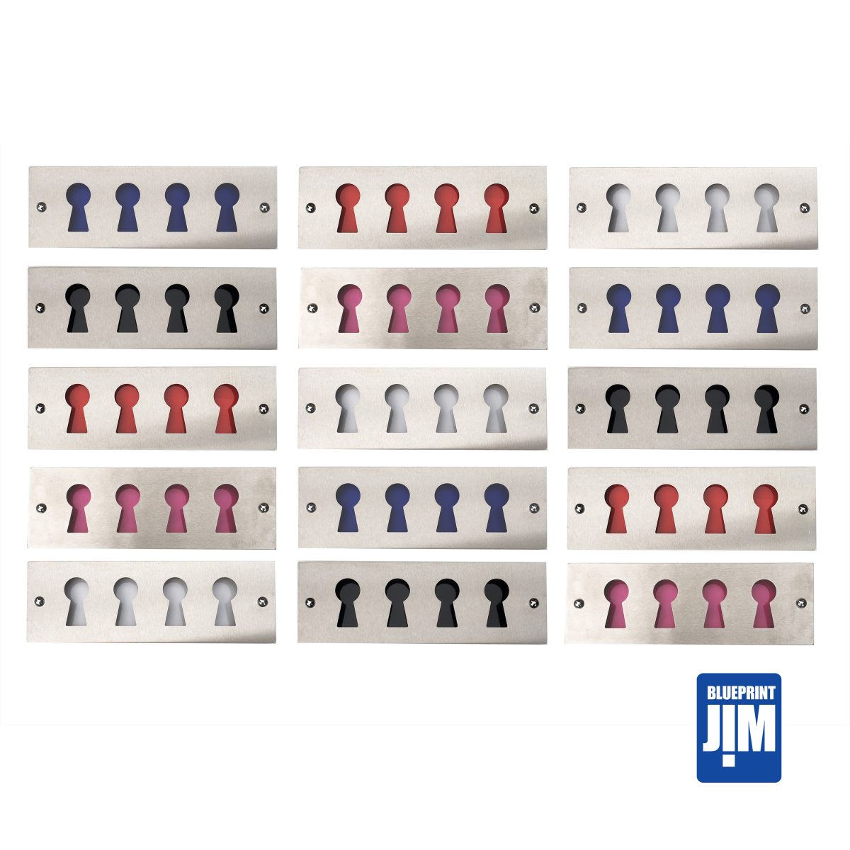 Gold Stainless steel keyrack & fobs