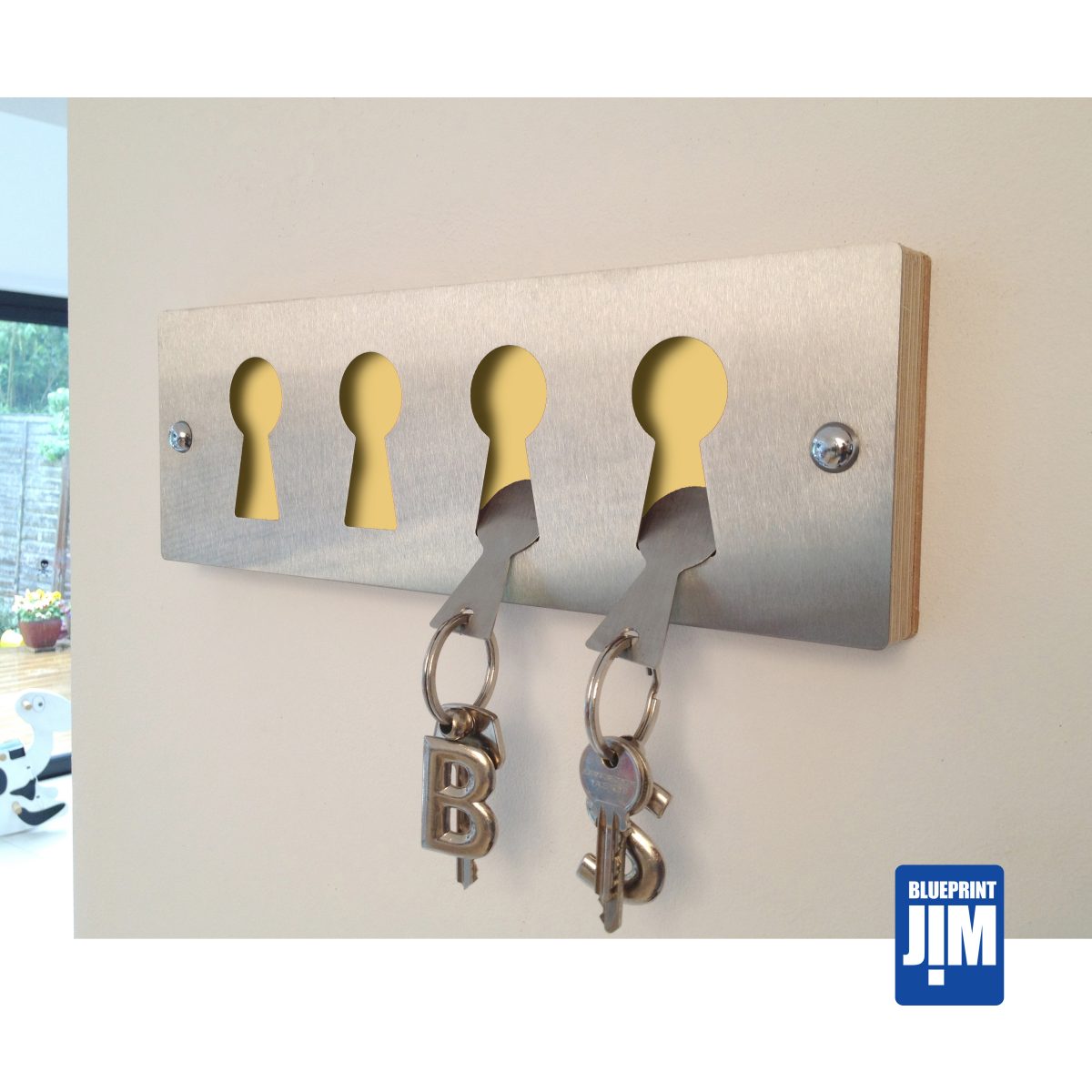 Gold Stainless steel keyrack & fobs