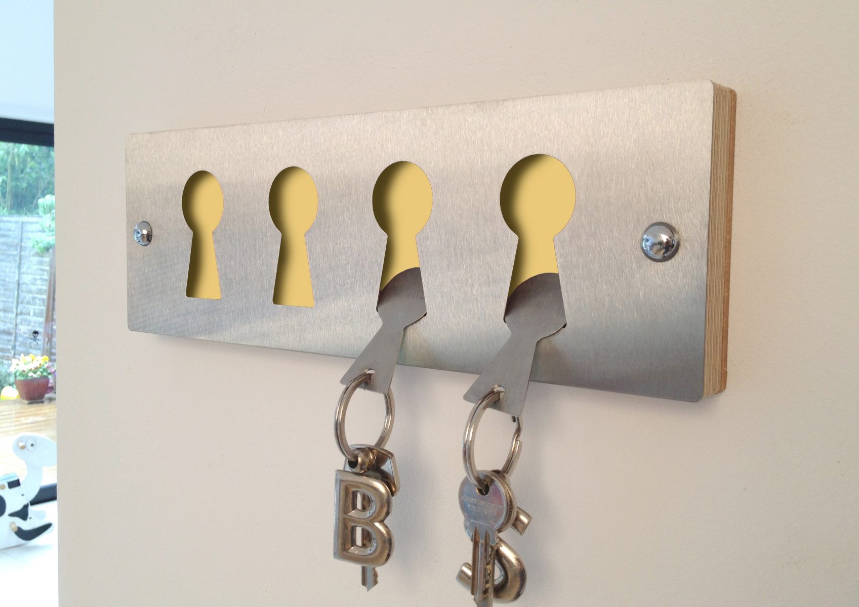Gold Stainless steel keyrack & fobs