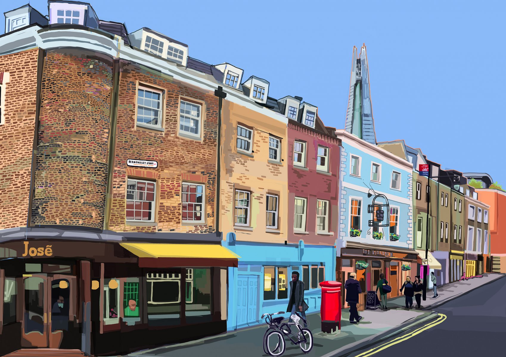 Bermondsey Street, South London Art Print