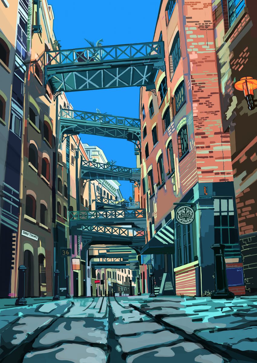 Shad Thames, Bermondsey, South London Art Print