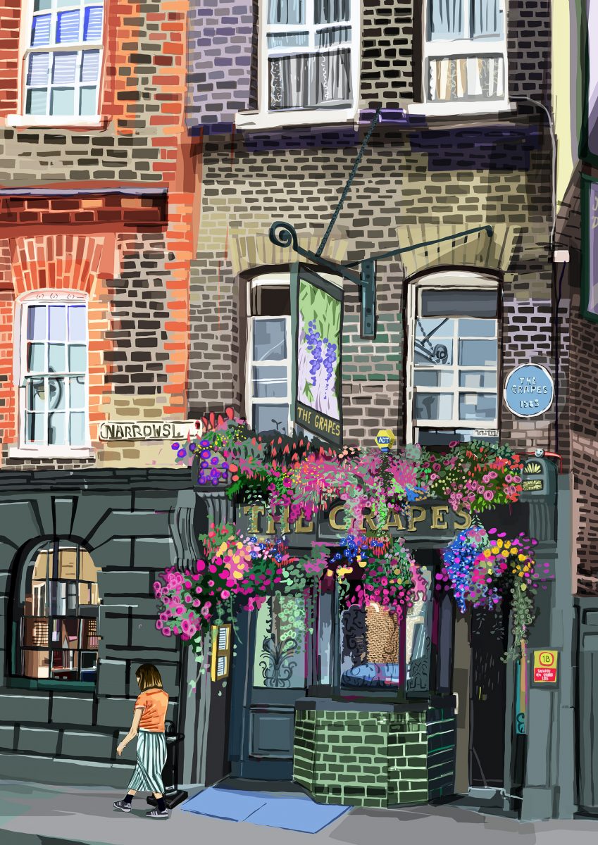 The Grapes, Narrow Street, Limehouse East London Art Print