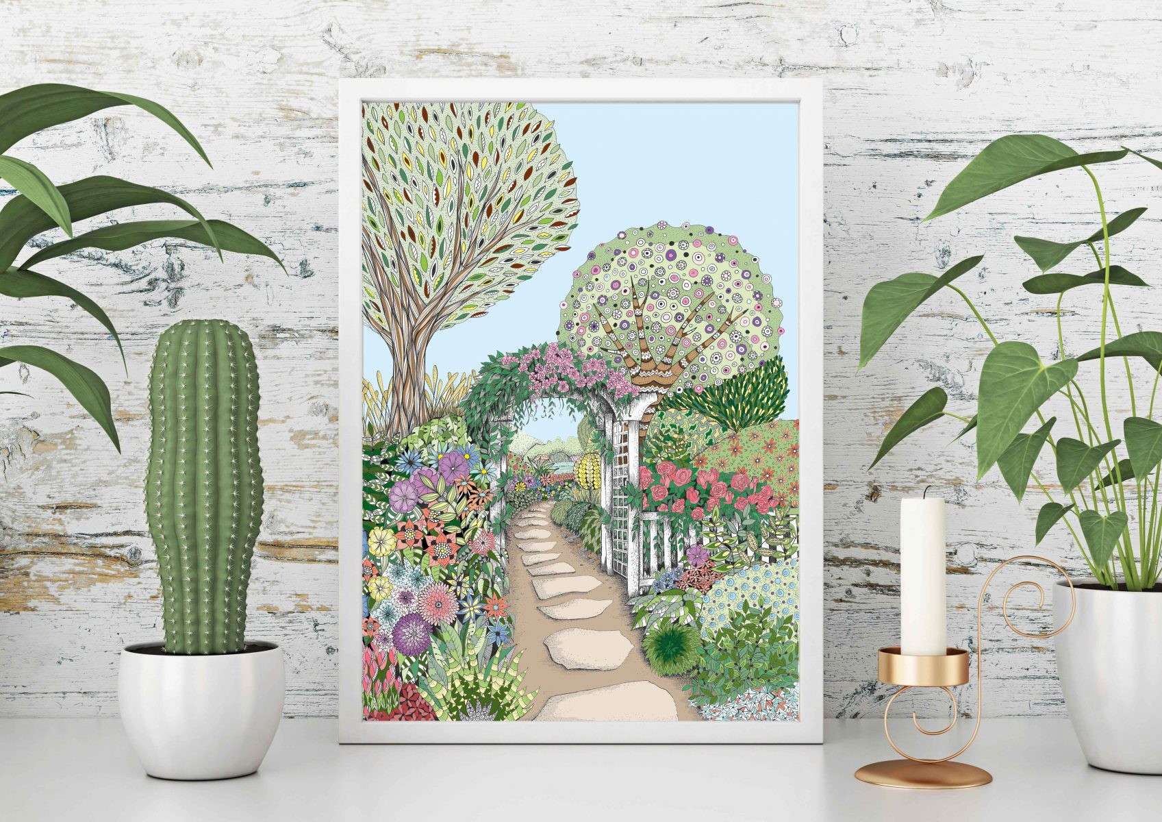 A4 Secret Garden Art Print