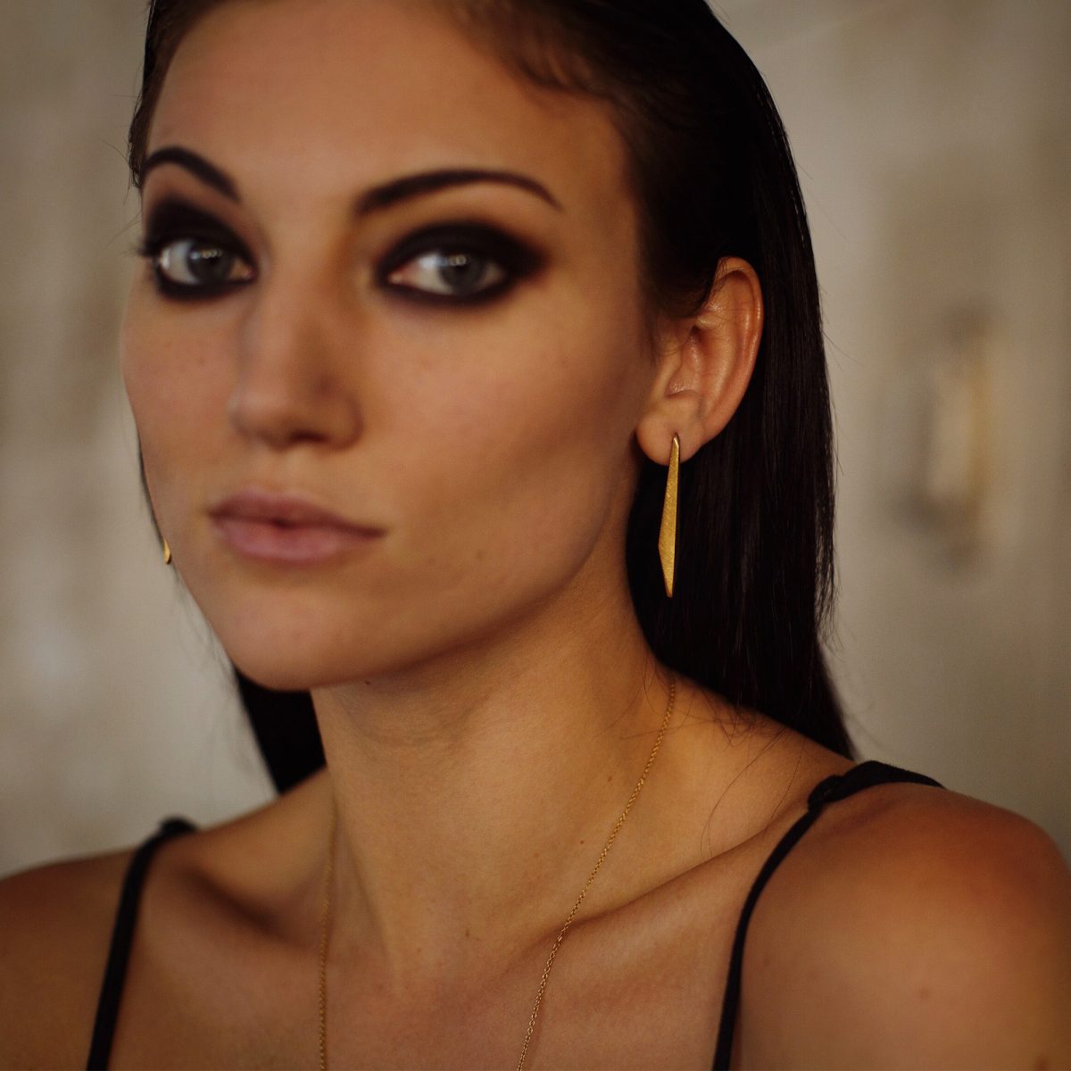 Slim Shard Earrings, Gold