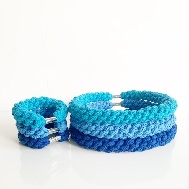 Woven chokers made with soft cotton rope