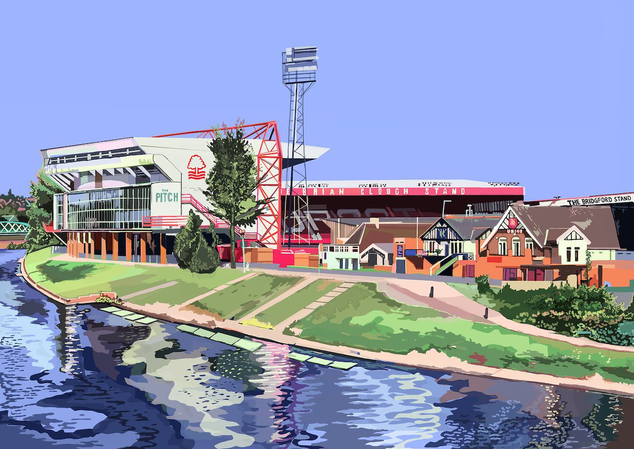 The City Ground, Nottingham Forest FC Stadium Art Print
