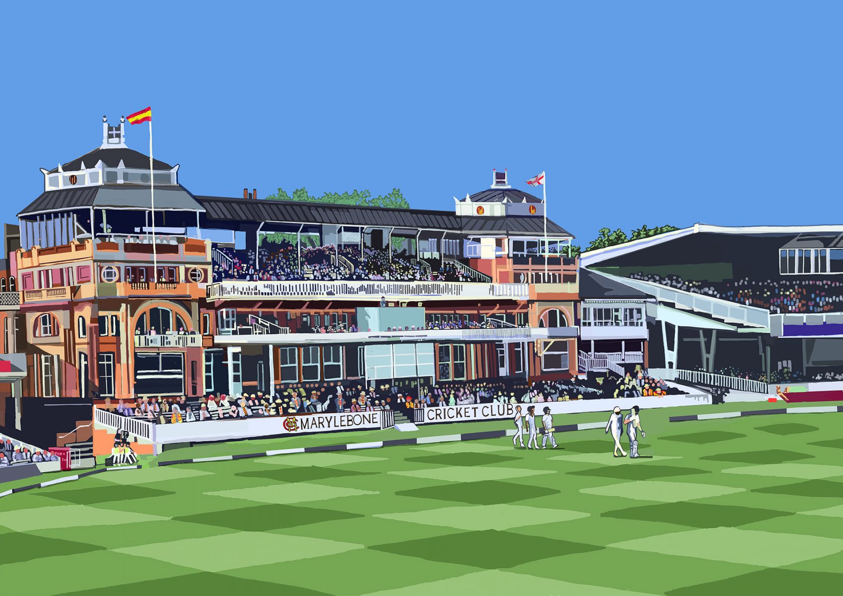 Lord's Cricket Ground, St John's Wood, North London Art Print