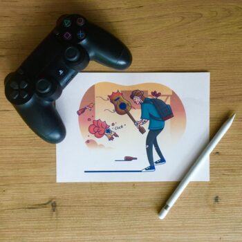 Pesky Clickers! The Last of us Art A5 Postcard