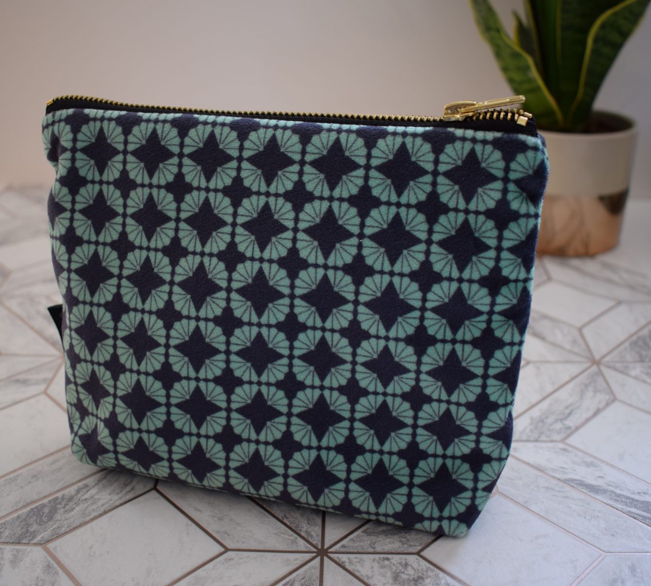 Art Deco Bag - Make Up Bag - Fanfan Mint