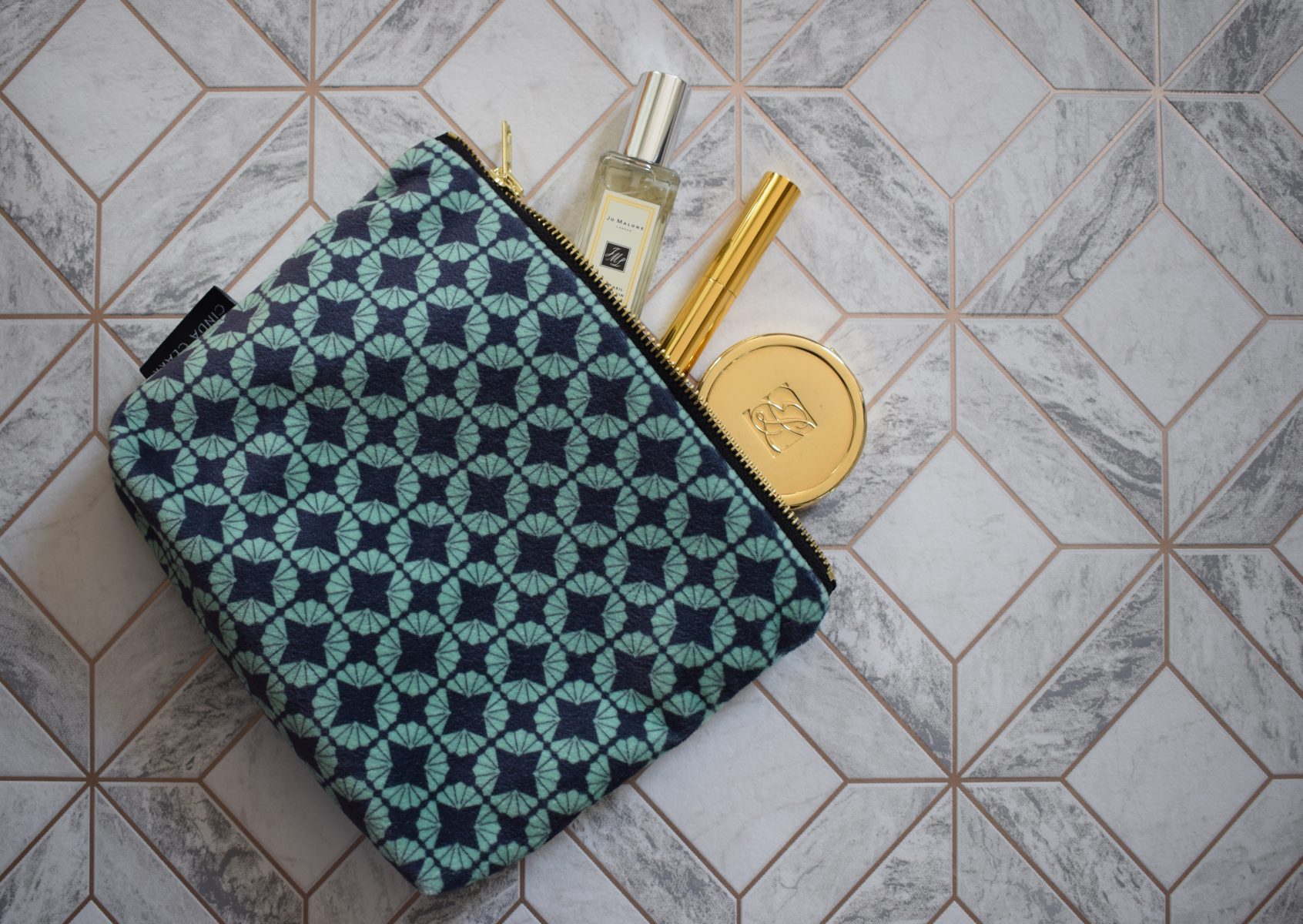 Art Deco Bag - Make Up Bag - Fanfan Mint