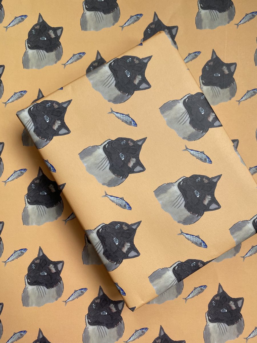 Cat Fish Wrapping Paper