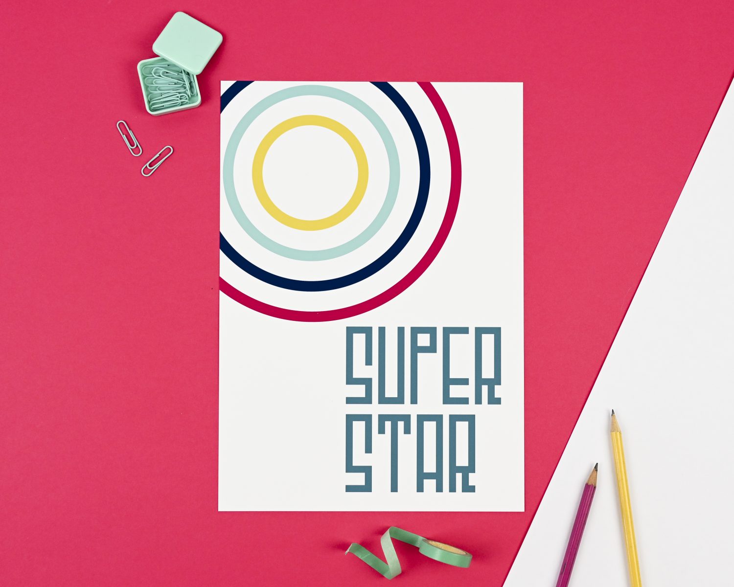Super Star - kids art print