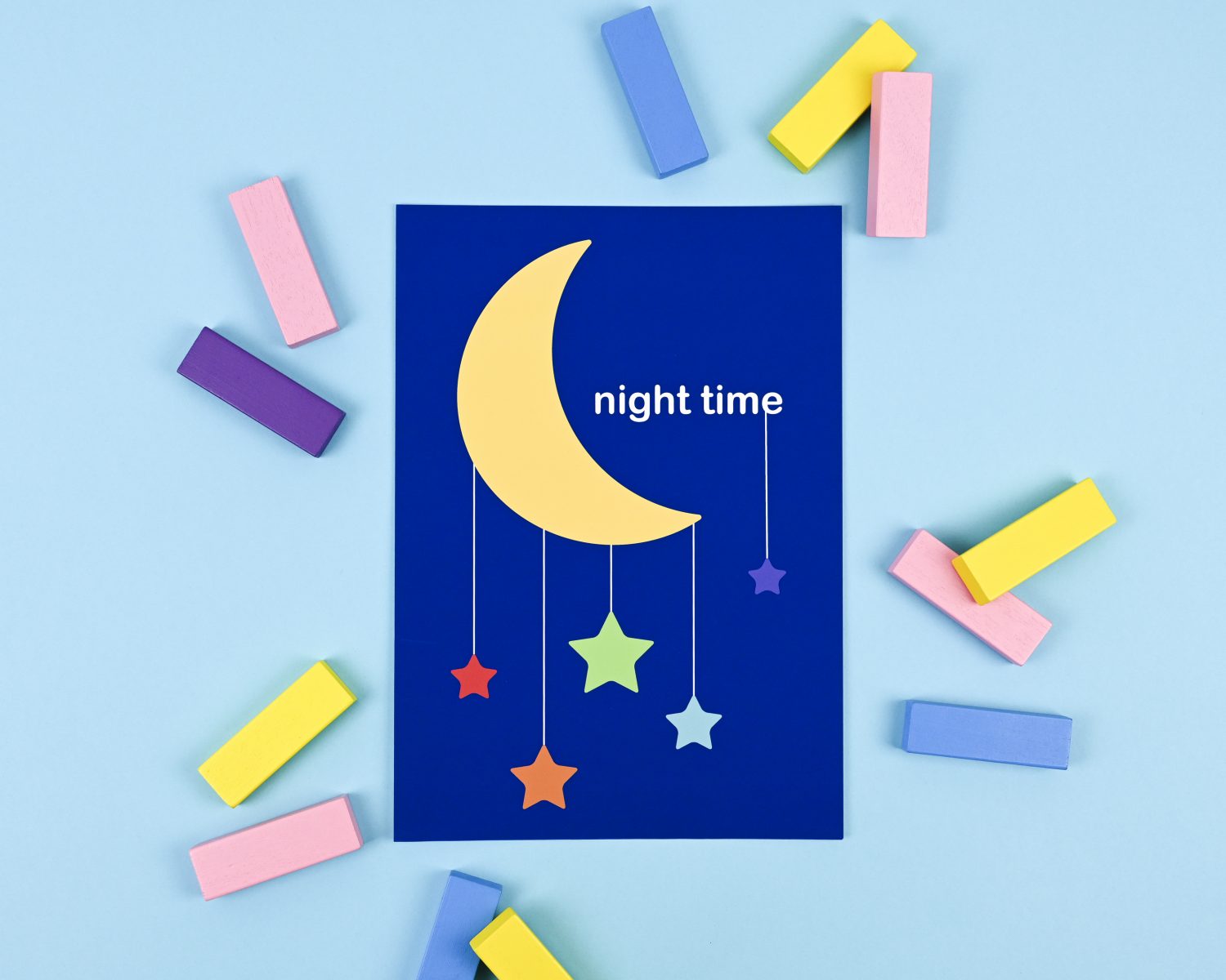 Night Time - kids art print
