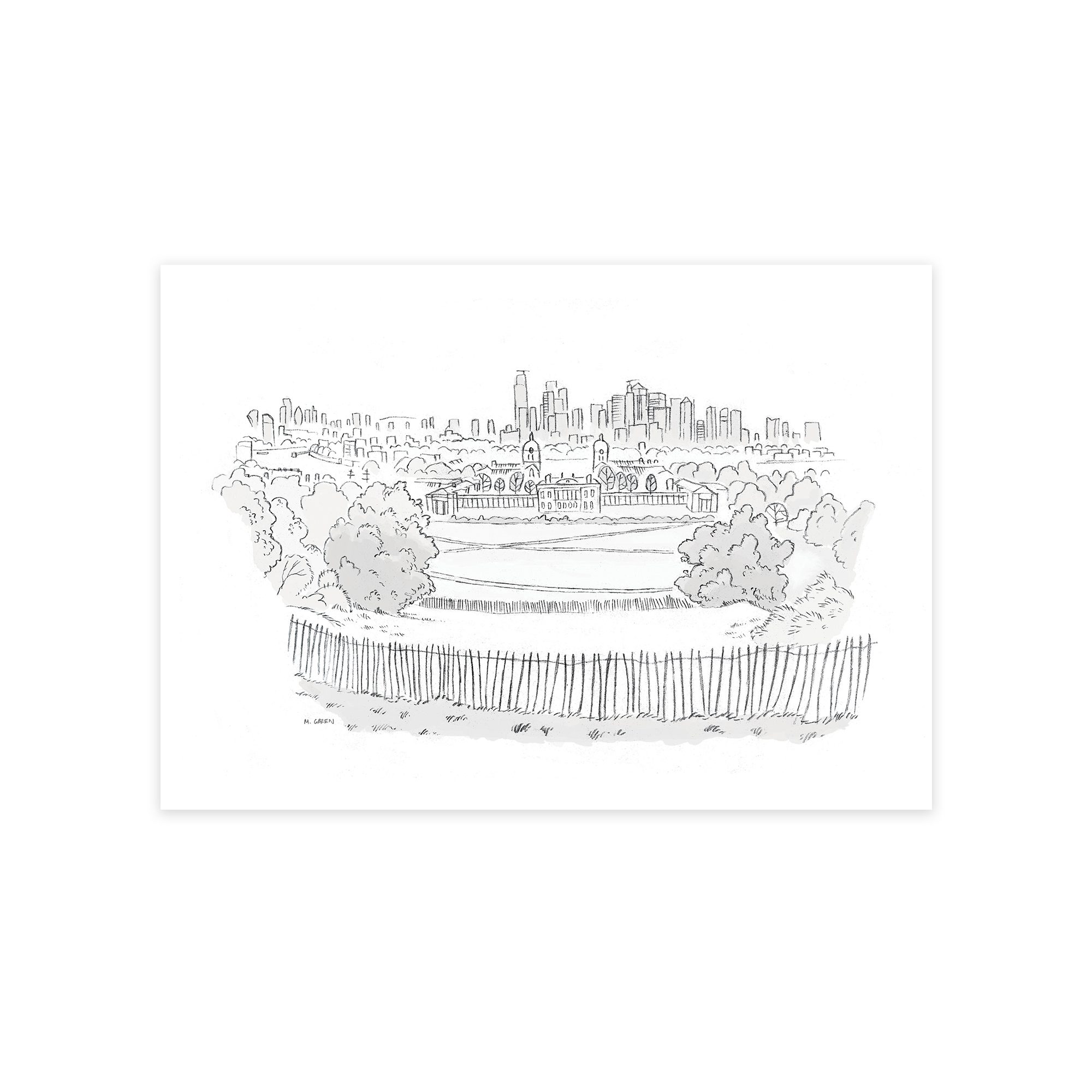 Greenwich Park, London artwork, signed print