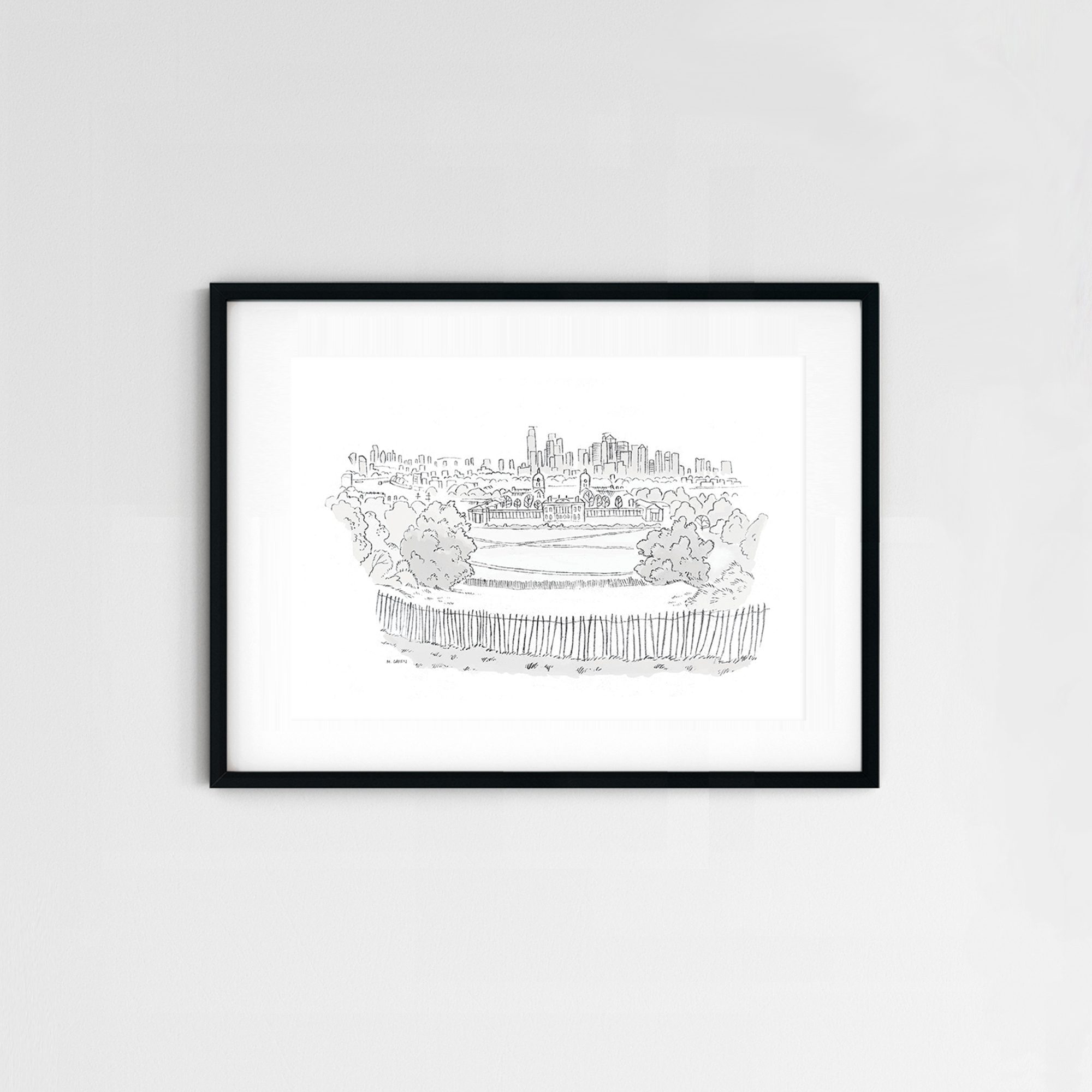 Greenwich Park, London artwork, signed print