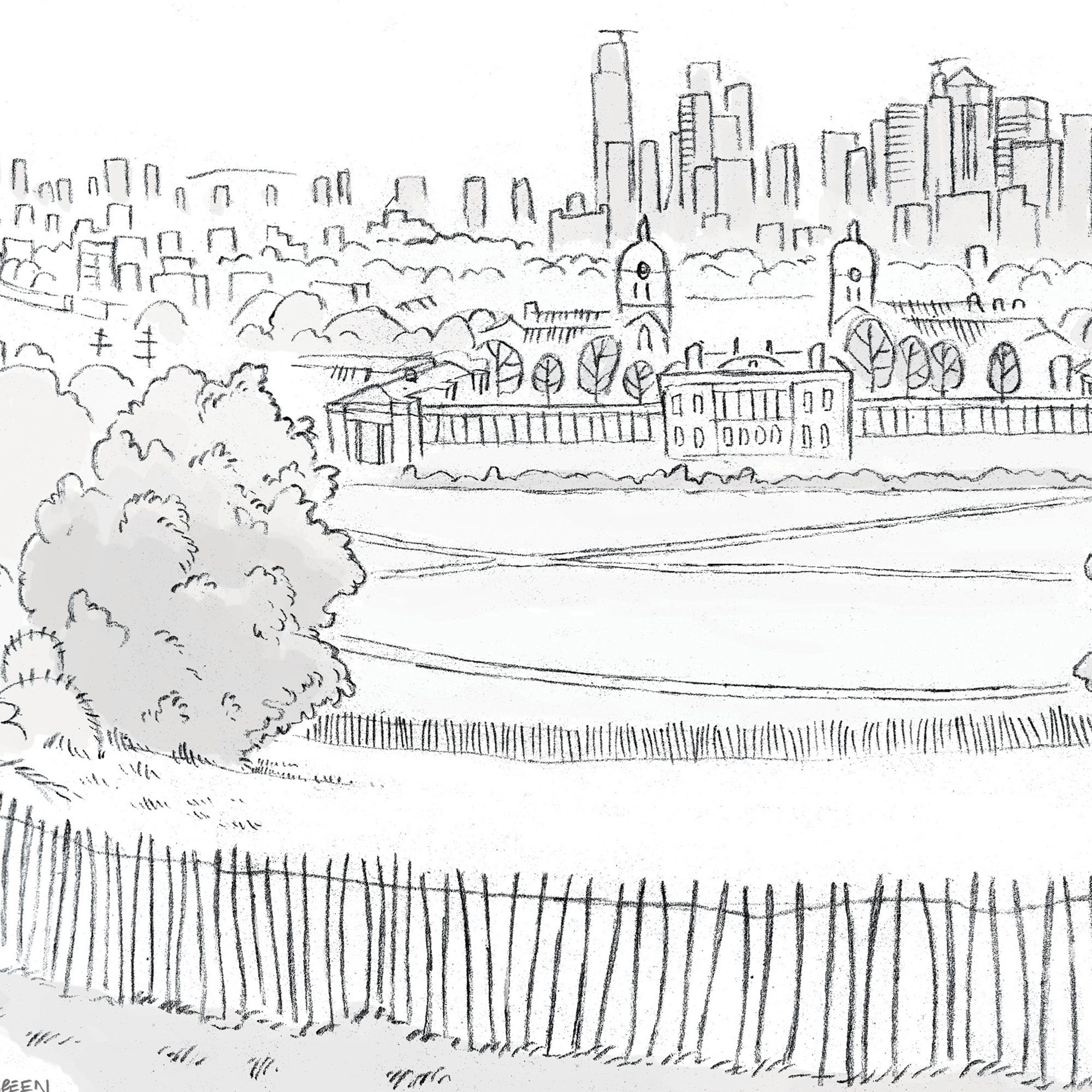 Greenwich Park, London artwork, signed print