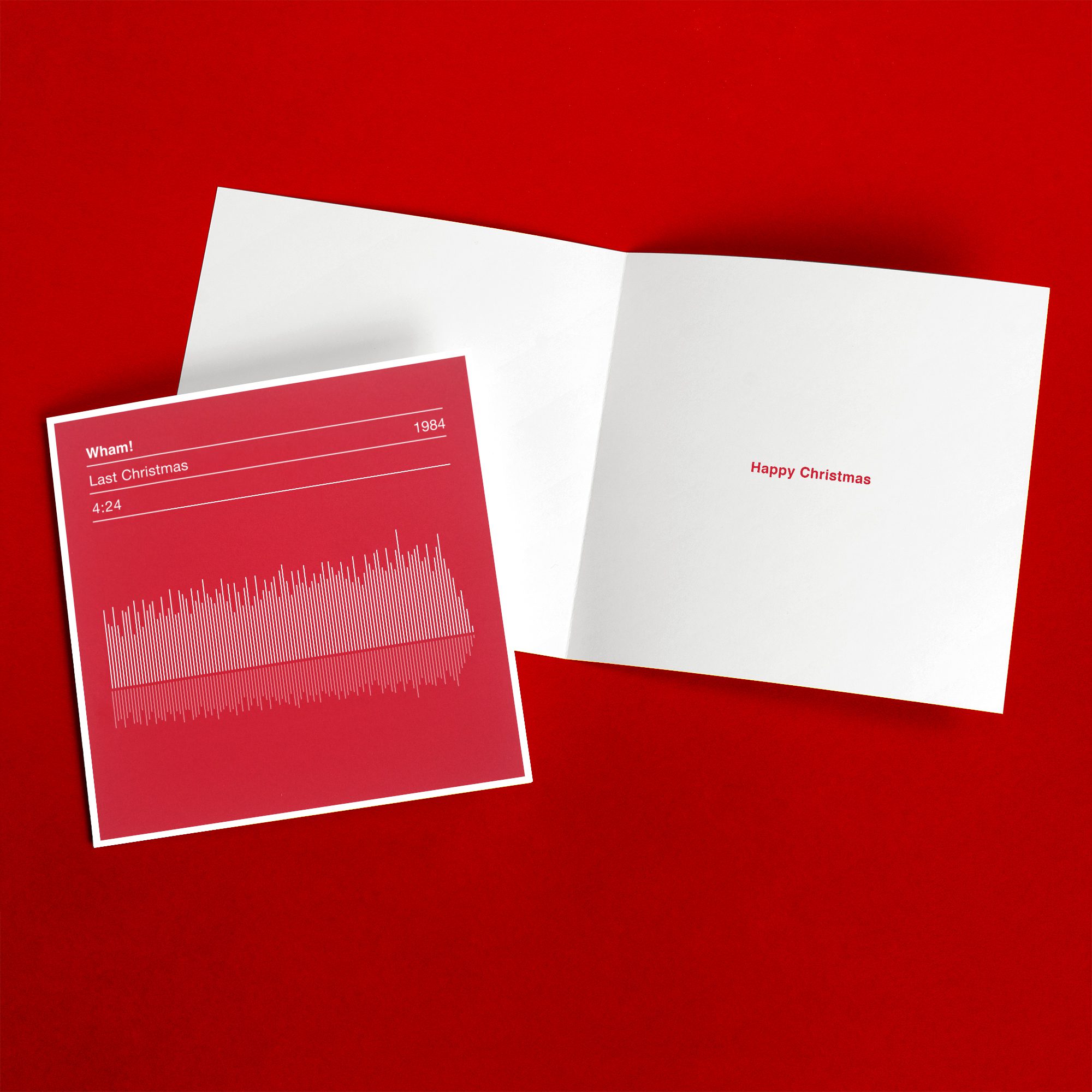 Wham! Last Christmas Sound Wave Christmas Card