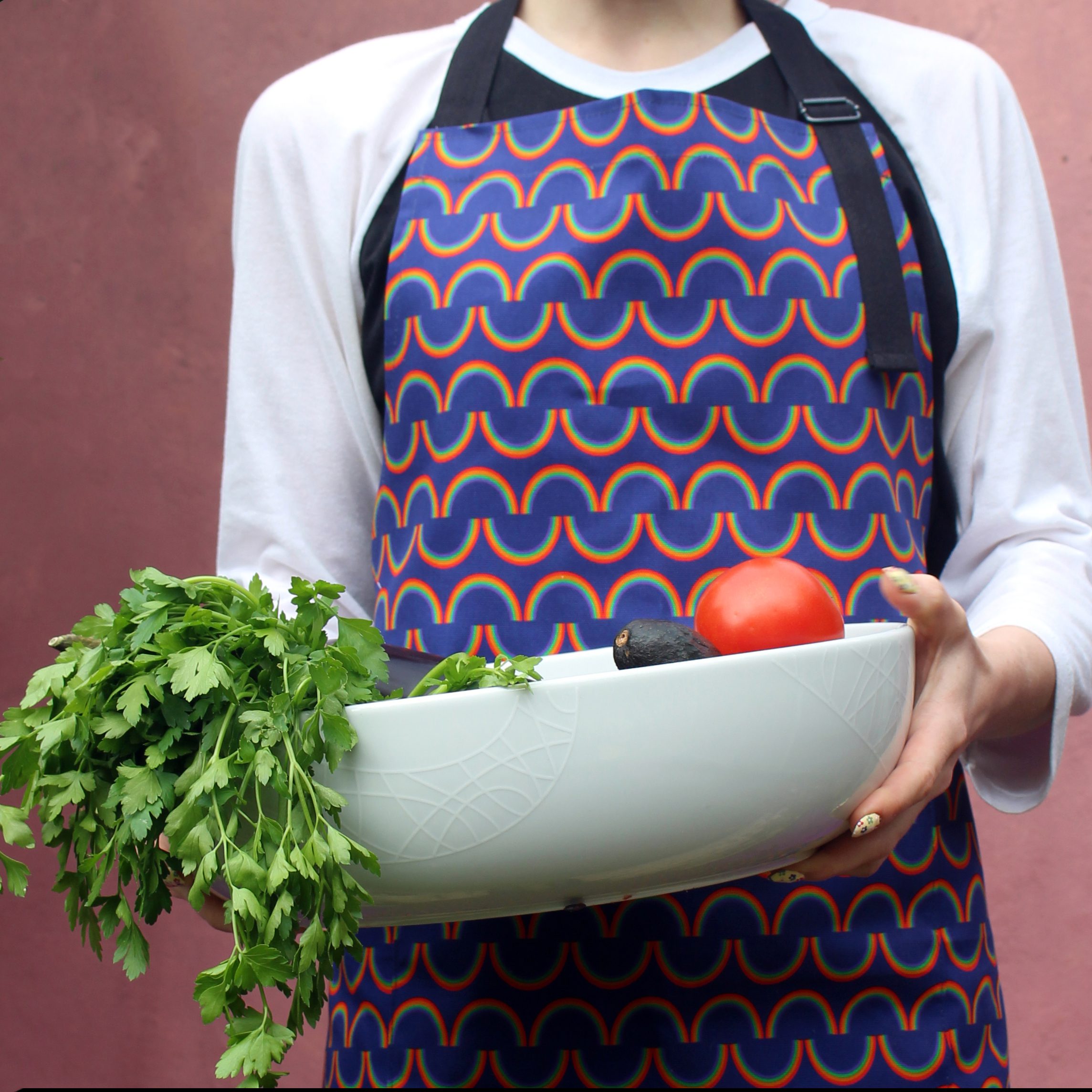 Rainbow Stripe Unisex Adult Apron