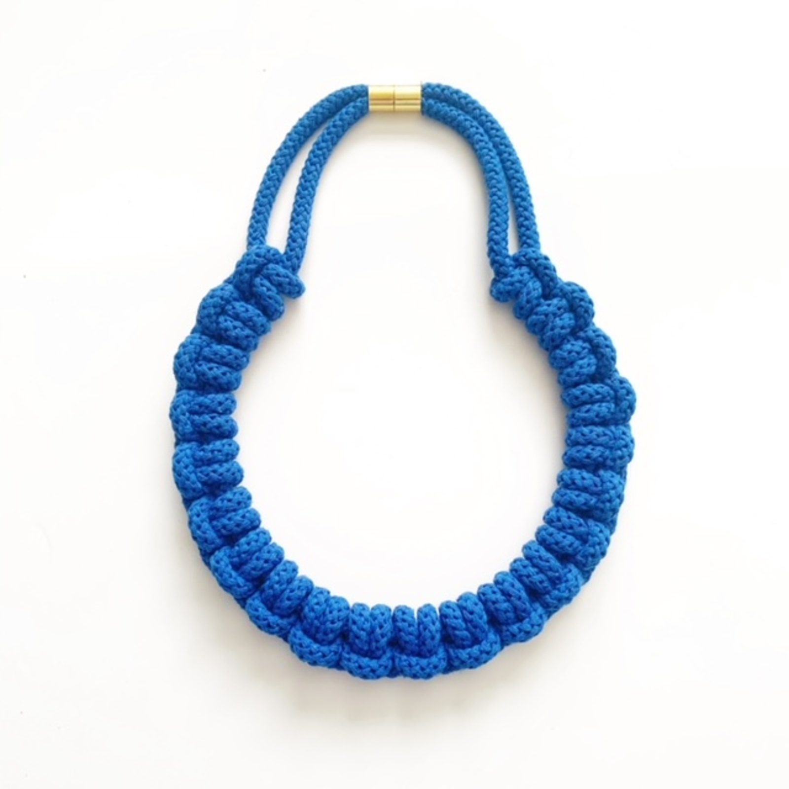 Fuchsia Cotton Rope knitted necklace, 28 colour choices